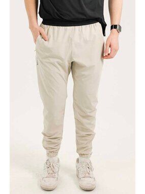 ERNE Khaki Rio Elastic Waist Men's Pickleball Woven Jogger Pants Size Large